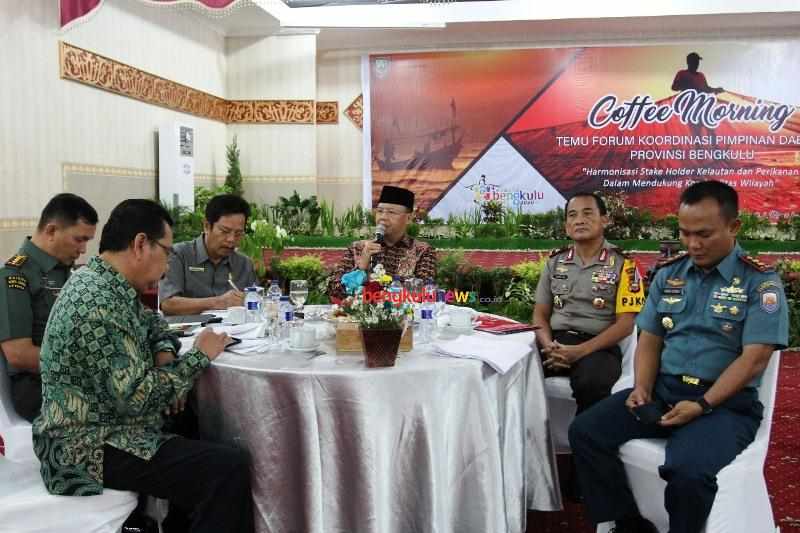 Coffe Morning Temu Forum Koordinasi Pimpinan Daerah (FKPD) Plus Provinsi Bengkulu. Foto : MC Prov Bengkulu