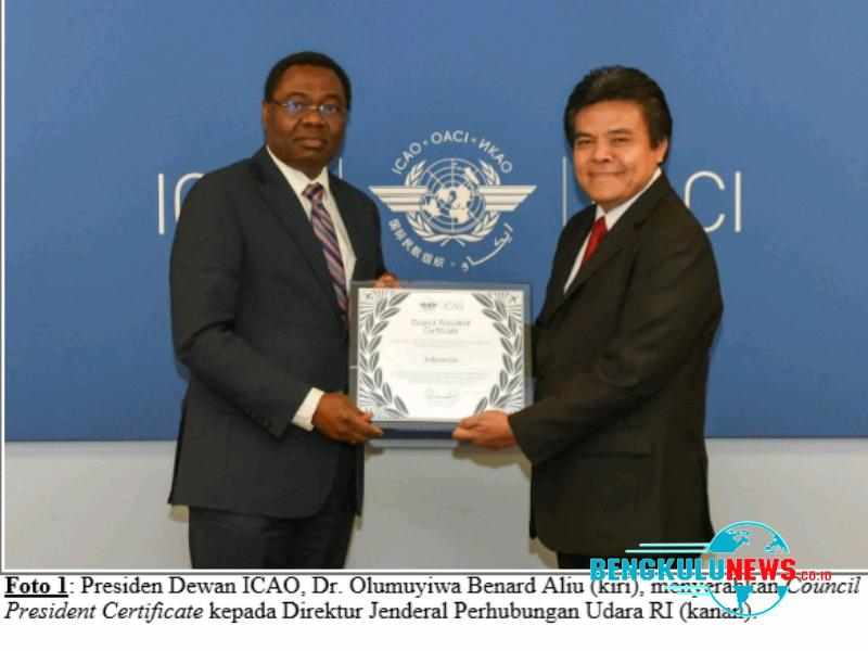 ICAO Anugerahkan Indonesia ‘Council President Certificate’ atas Kemajuan Bidang Keselamatan Penerbangan