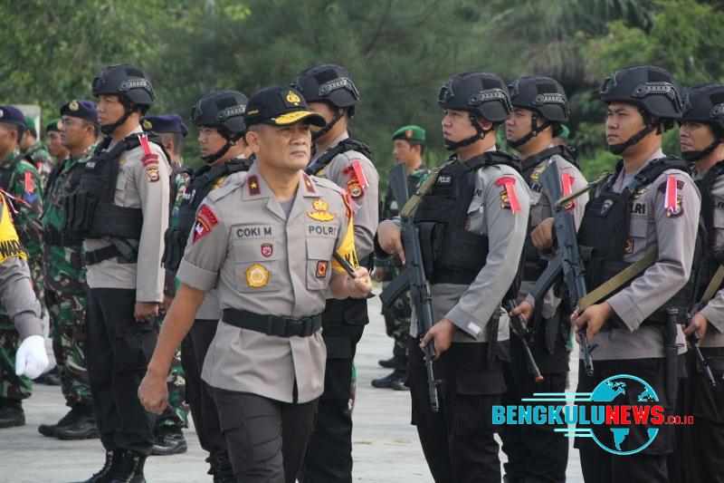 Polda Bengkulu Apel Gelar Pasukan Operasi Mantap Brata