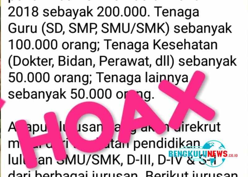 Terima Pesan WhatsApp Terkait CPNS 2018? Awas Hoax