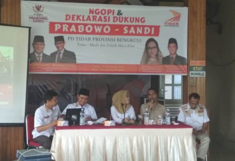 Pengurus Gerindra Minta Milenial TIDAR Kawal Pesta Demokrasi