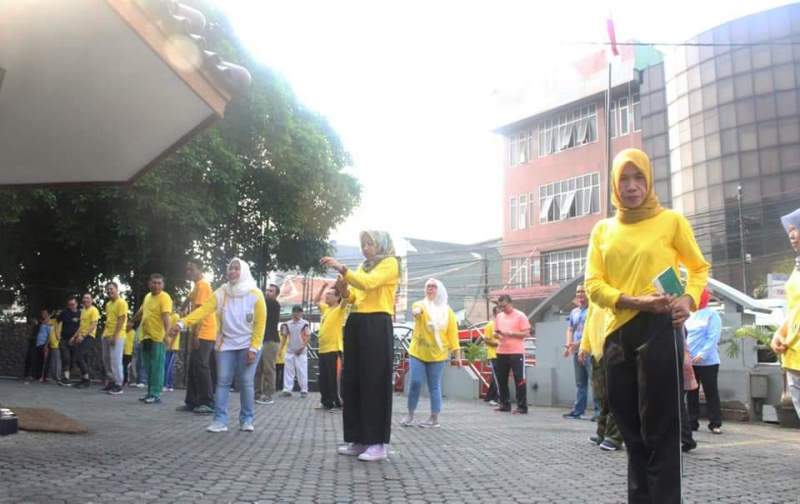 Bank Bengkulu Cabang Jakarta Gelar Senam Bersama