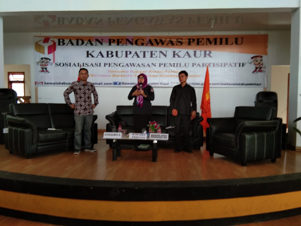 sosialisasi pengawasan pemilu partisipatif 2019 di gedung kuliner Kabupaten Kaur