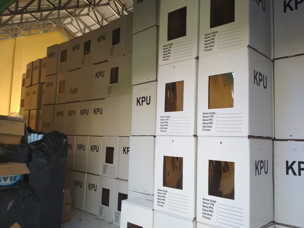 KPU Kota Selesaikan 2.000 Kotak Suara Berbahan Kardus