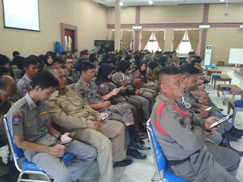 Ratusan Satpol PP Kota Ikuti TKD PTT