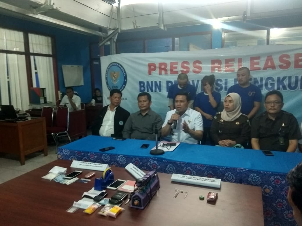 3 Pelaku Pengedar Narkoba Diamankan BNNP Bengkulu