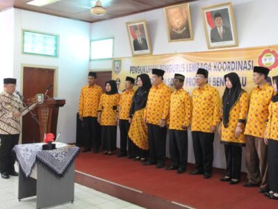 Dikukuhkan, LKKS Provinsi Bengkulu Diminta Optimalkan Tupoksi