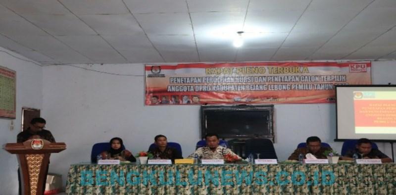 30 Caleg Terpilih Rejang Lebong Sah Ditetapkan KPU
