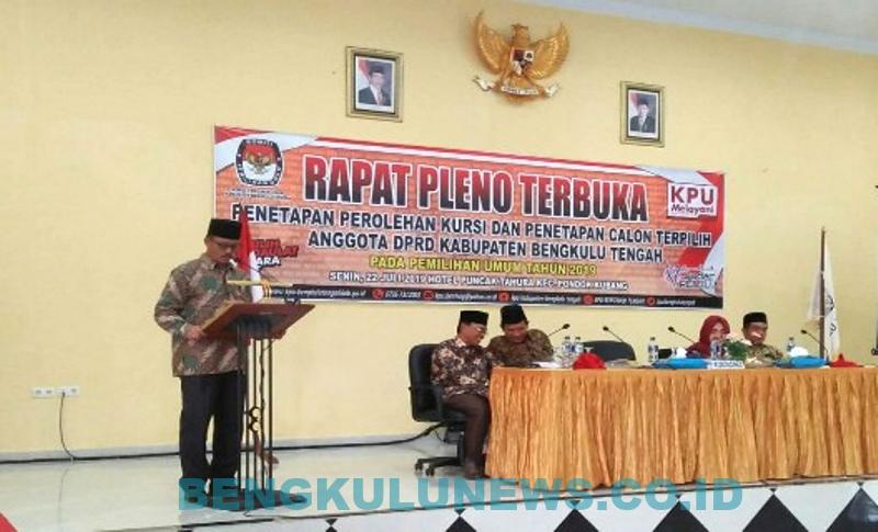 Ini 25 Dewan Terpilih Kabupaten Bengkulu Tengah yang Ditetapkan KPU