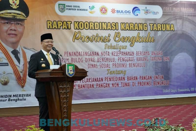 Salurkan BPNT, Dinsos Teken MOU dengan Karang Taruna dan Bulog