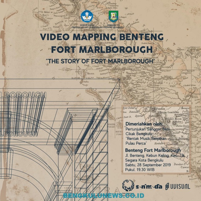 Saksikan Video Mapping “The Story of Fort Marlborough” di Bencoolen Internasional Marine Festival 2019