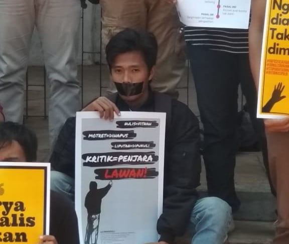 Foto : Aksi Simpatik Jurnalis Bengkulu Stop Kekerasan dan Kriminalisasi terhadap Jurnalis