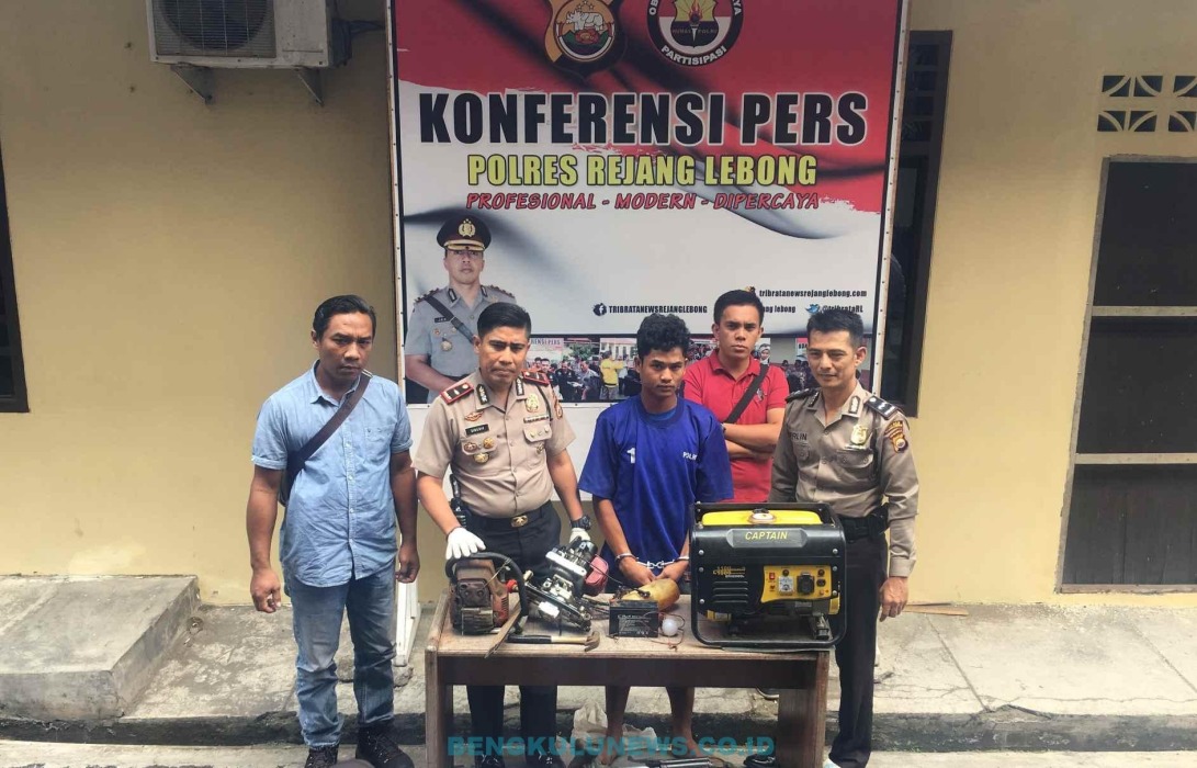 Polsek Bermani Ulu Ringkus Pencuri Peralatan Perkebunan
