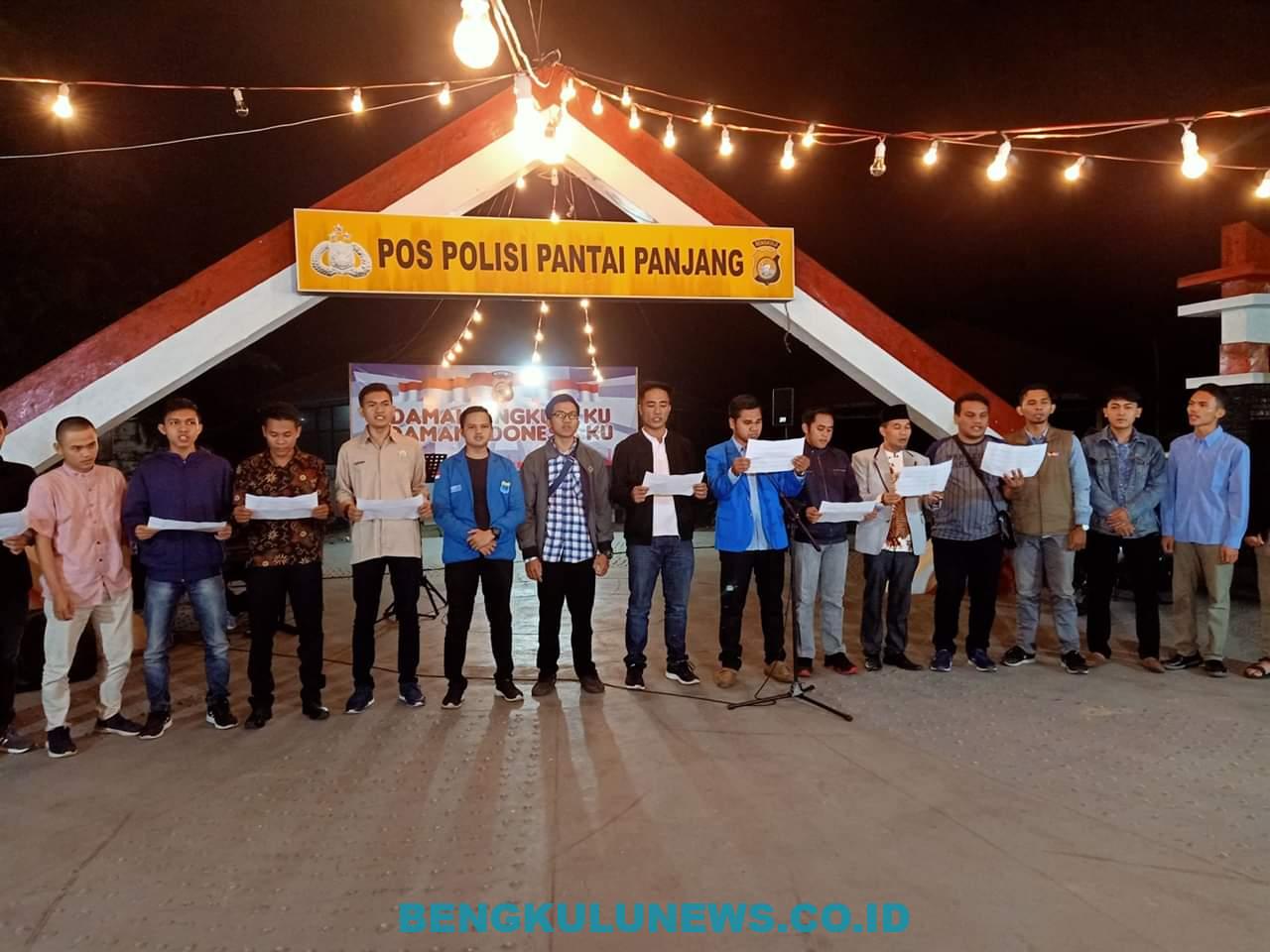 BEM dan OKP Bengkulu Deklarasi Damai Bengkulu Ku, Damai Indonesia Ku