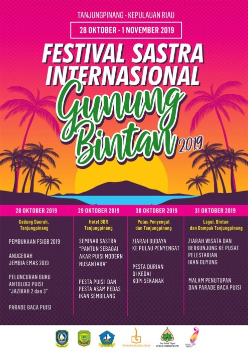 Ratusan Penyair Bakal Meriahkan Festival Sastra Internasional Gunung Bintan 2019