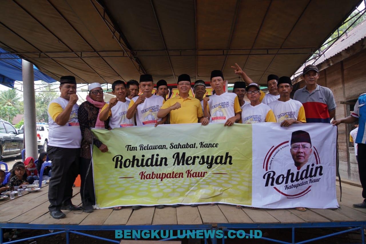 Warga Kaur Minta Rohidin Lanjutkan Jadi Gubernur Bengkulu