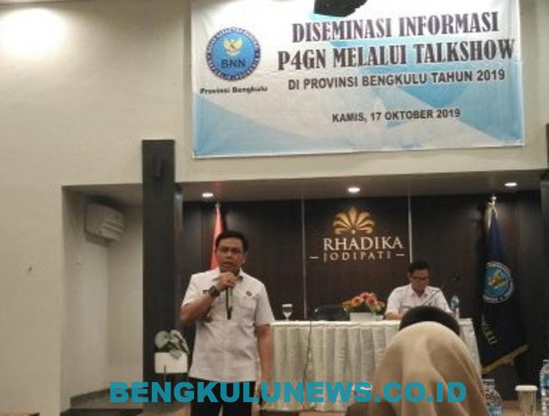 Diseminasi P4GN, BNNP Bengkulu Ajak Peserta Edukasi Bahaya Narkoba