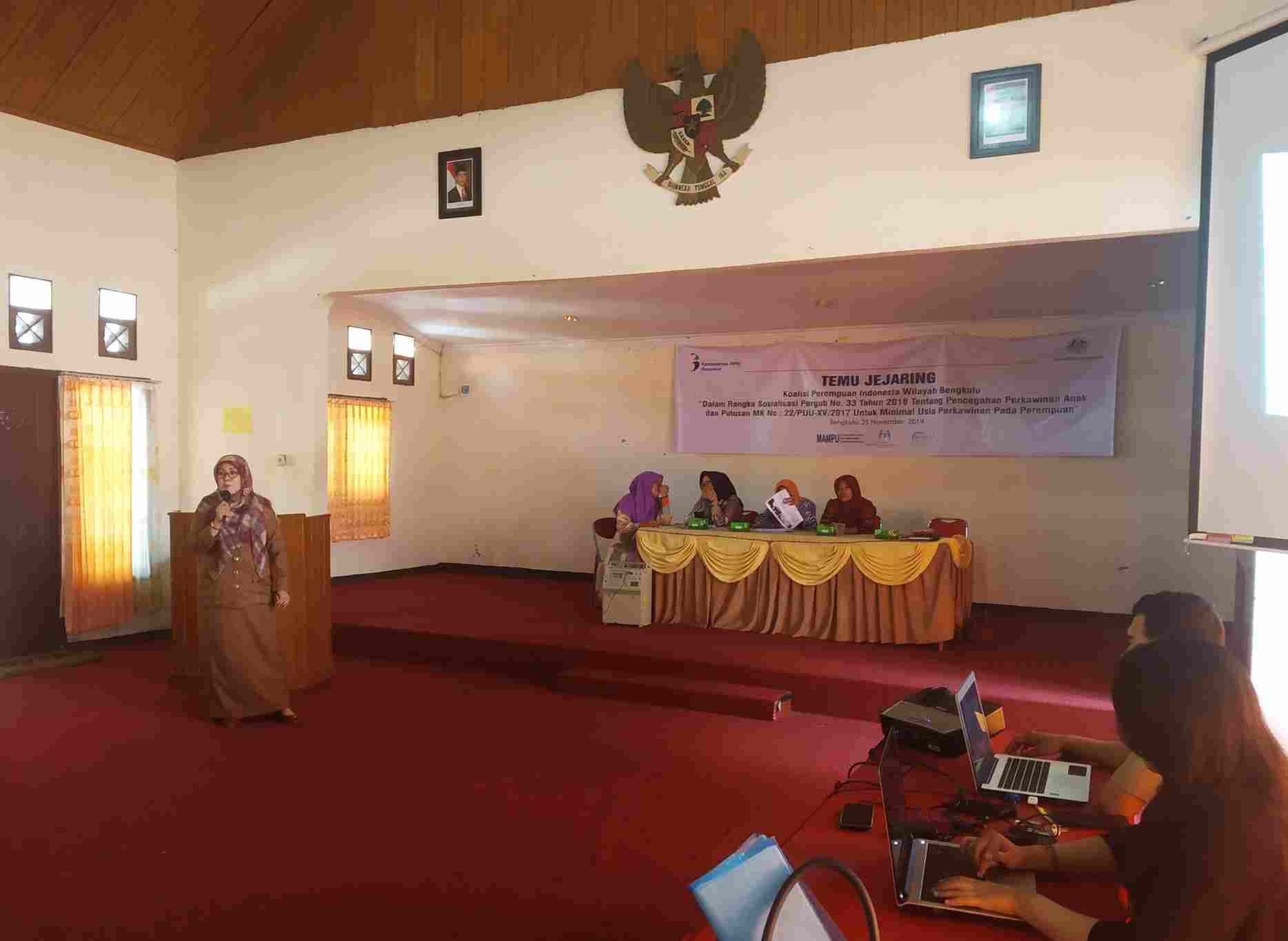 DP3APPKB Provinsi dan KPI Wilayah Bengkulu Sosialisasi UU Perkawinan