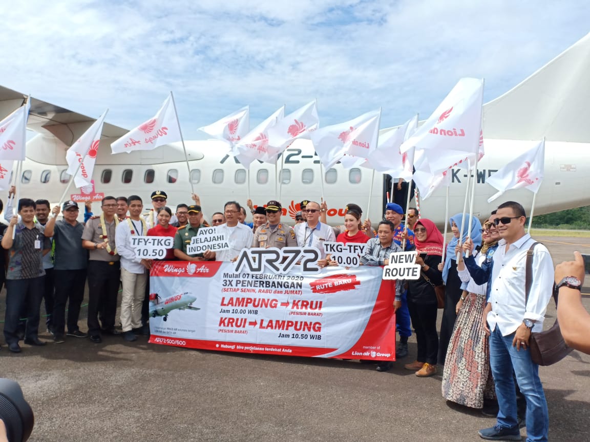 Wings Air Resmikan Rute Tanjung Karang ke Krui