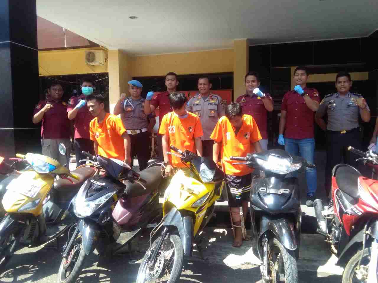 3 Pelaku Curanmor di 11 TKP Diringkus Polres Bengkulu