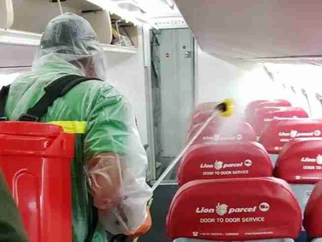 Wings Air Rutin Lakukan sterilisasi Pesawat