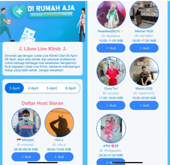 Supaya Tetap #Dirumahaja, Aplikasi Likee Tawarkan Konsultasi Kesehatan Online Gratis