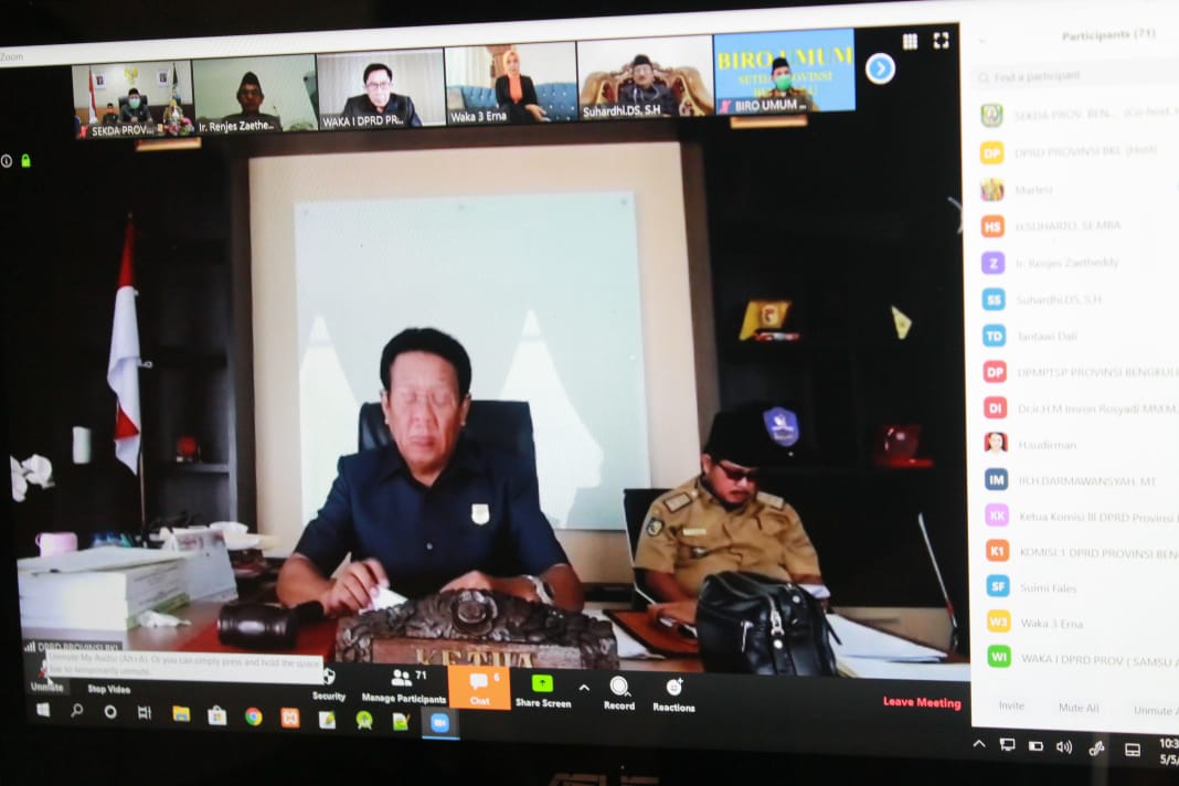 Rapat Lewat VM, Dewan Setuju Jadwal Sidang Ke-2 Tahun 2020