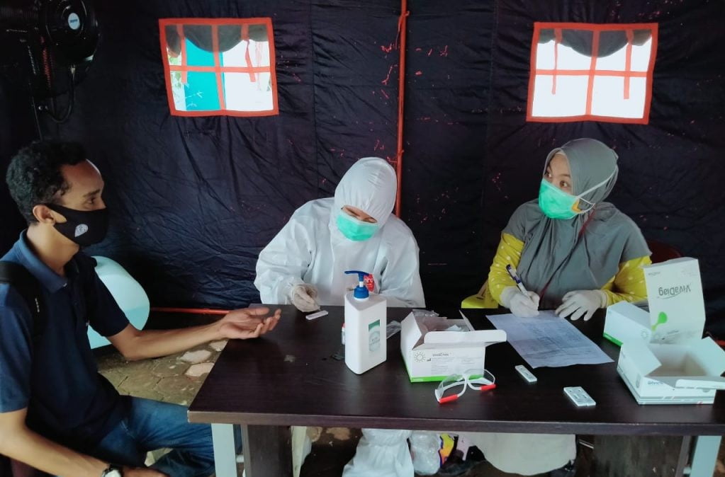 Pegawai Dinas Kominfosan Kota Bengkulu Jalani Rapid Test