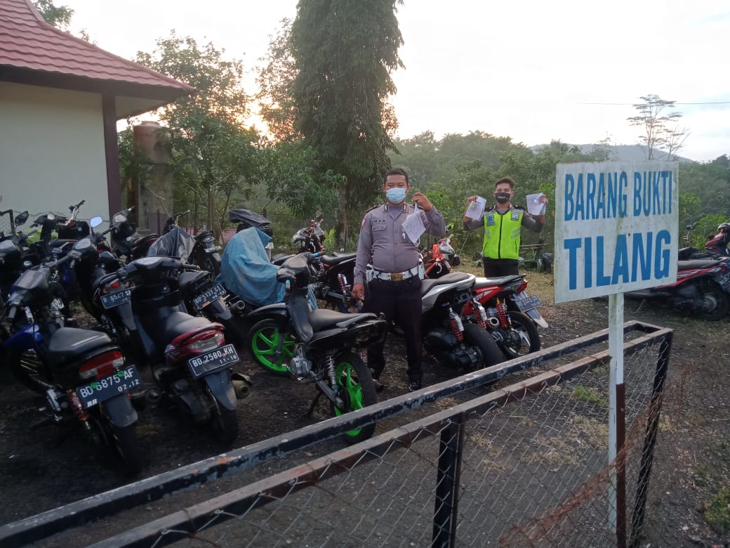 Cegah Balap Liar, Polres Kepahiang Amankan Lima Unit Sepeda Motor
