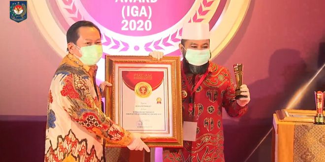 Terima IGA 2020, Kota Bengkulu Sabet Penghargaan Sebagai Kota Sangat Inovatif