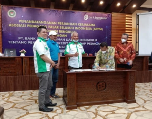 Salurkan Kredit untuk Pedagang Pasar, Bank Bengkulu Kerja Sama dengan APPSI