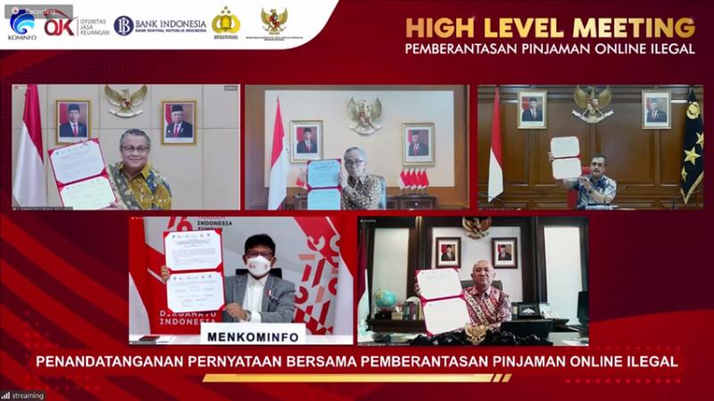 OJK-BI-Polri dan Dua Kementrian Komitmen Berantas Pinjol Ilegal