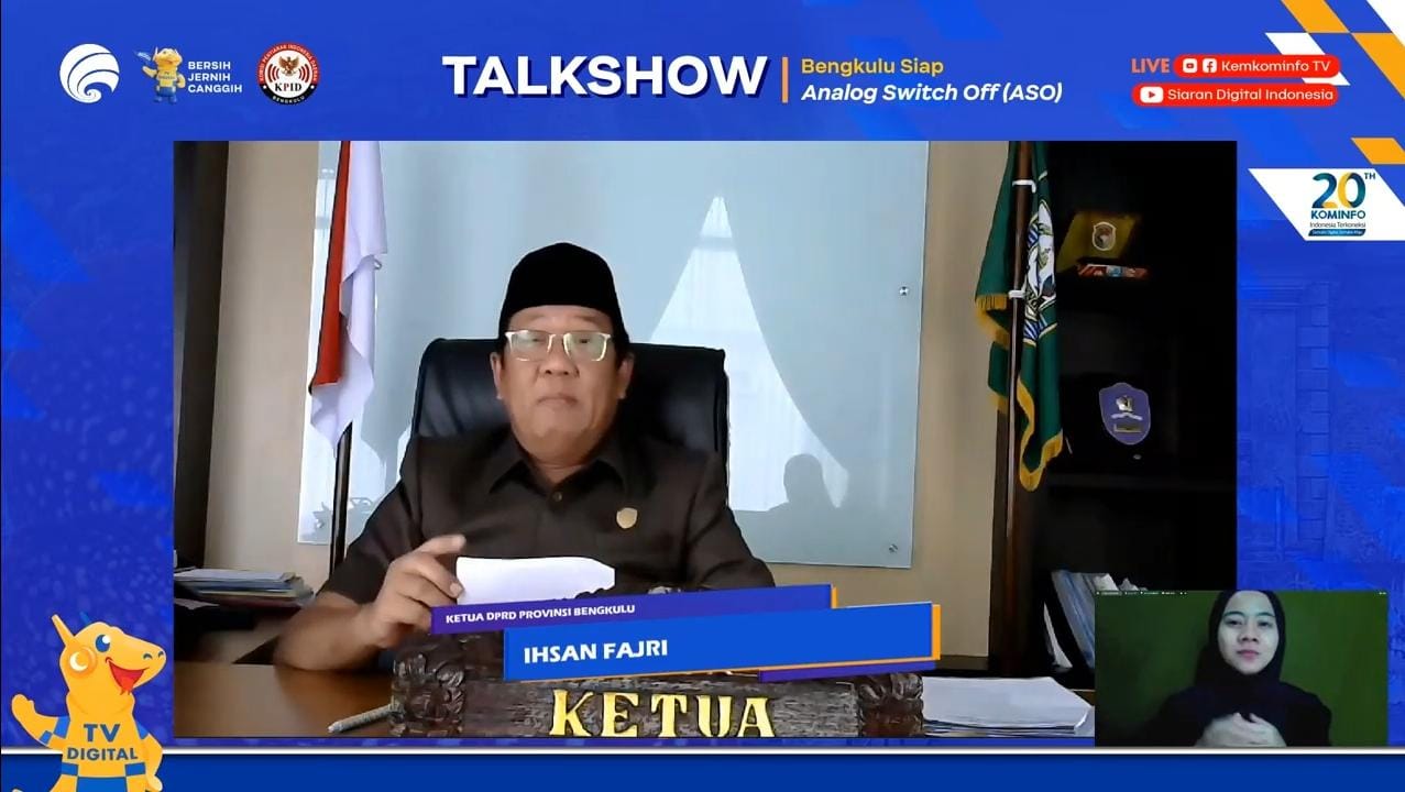 Ketua DPRD Provinsi Bengkulu Minta Migrasi TV Digital Disertai Sosialisasi