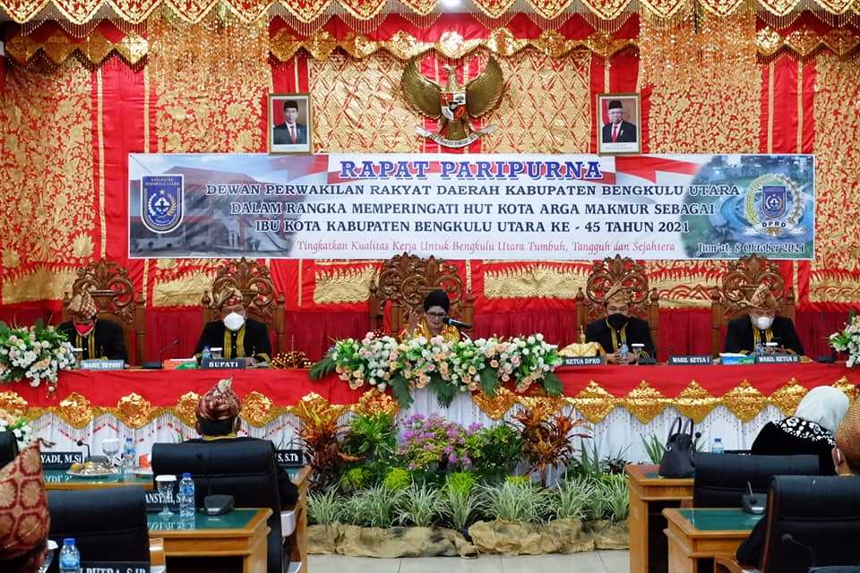 DPRD Bengkulu Utara Gelar Paripurna HUT ke 45 Kota Arga Makmur
