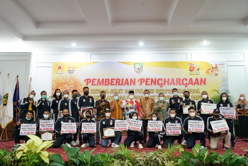 Pemprov Berikan Reward Atlet Bengkulu yang Berlaga di PON Papua
