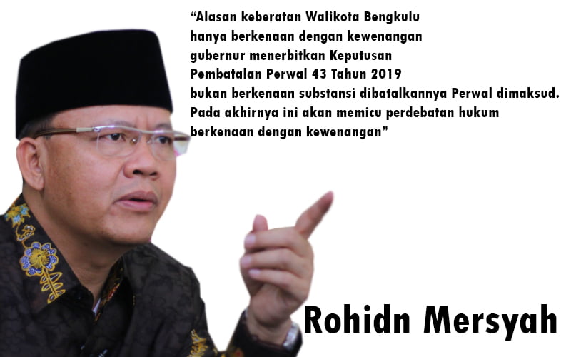 Gubernur Bengkulu, Rohidin Mersyah