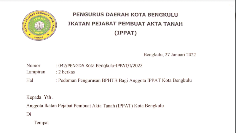 IPPAT Kompak Tolak Perwal BPHTB. Foto, Tangkapan Layar