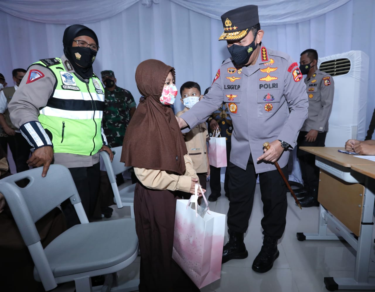 Kapolri Launching Vaksinasi Merdeka Anak
