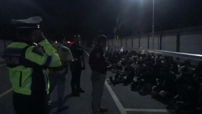 Polres Bengkulu Tangkap Ratusan Kendaraan yang Nongkrong di Jembatan Air Sebakul