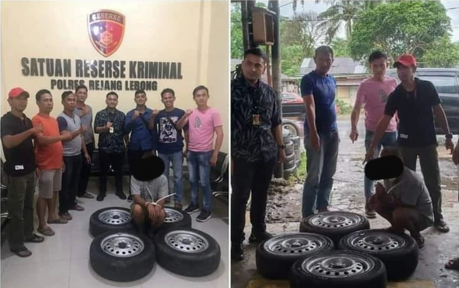 Maling yang Copot Ban Mobil Ambulans di Rejang Lebong Dibekuku Polisi