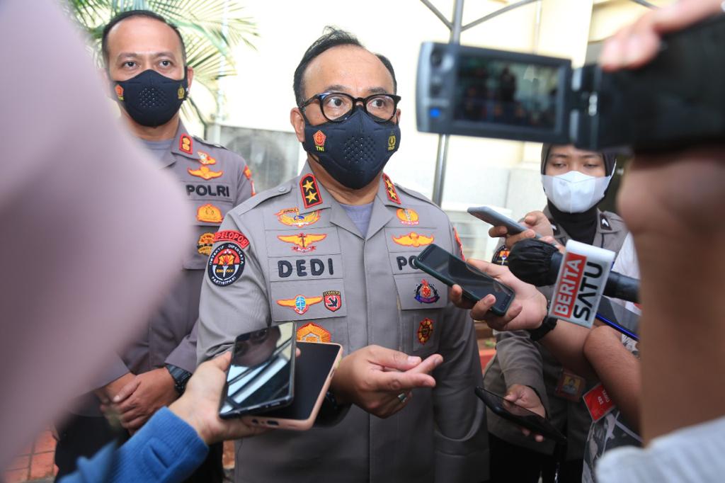 Kadiv Humas Polri Irjen. Pol. Dr. Dedi Prasetyo, M.Hum., M.Si., M.M., kepada wartawan, Jakarta, Jumat (21/01/2022). Foto, Tribratanews.Polri