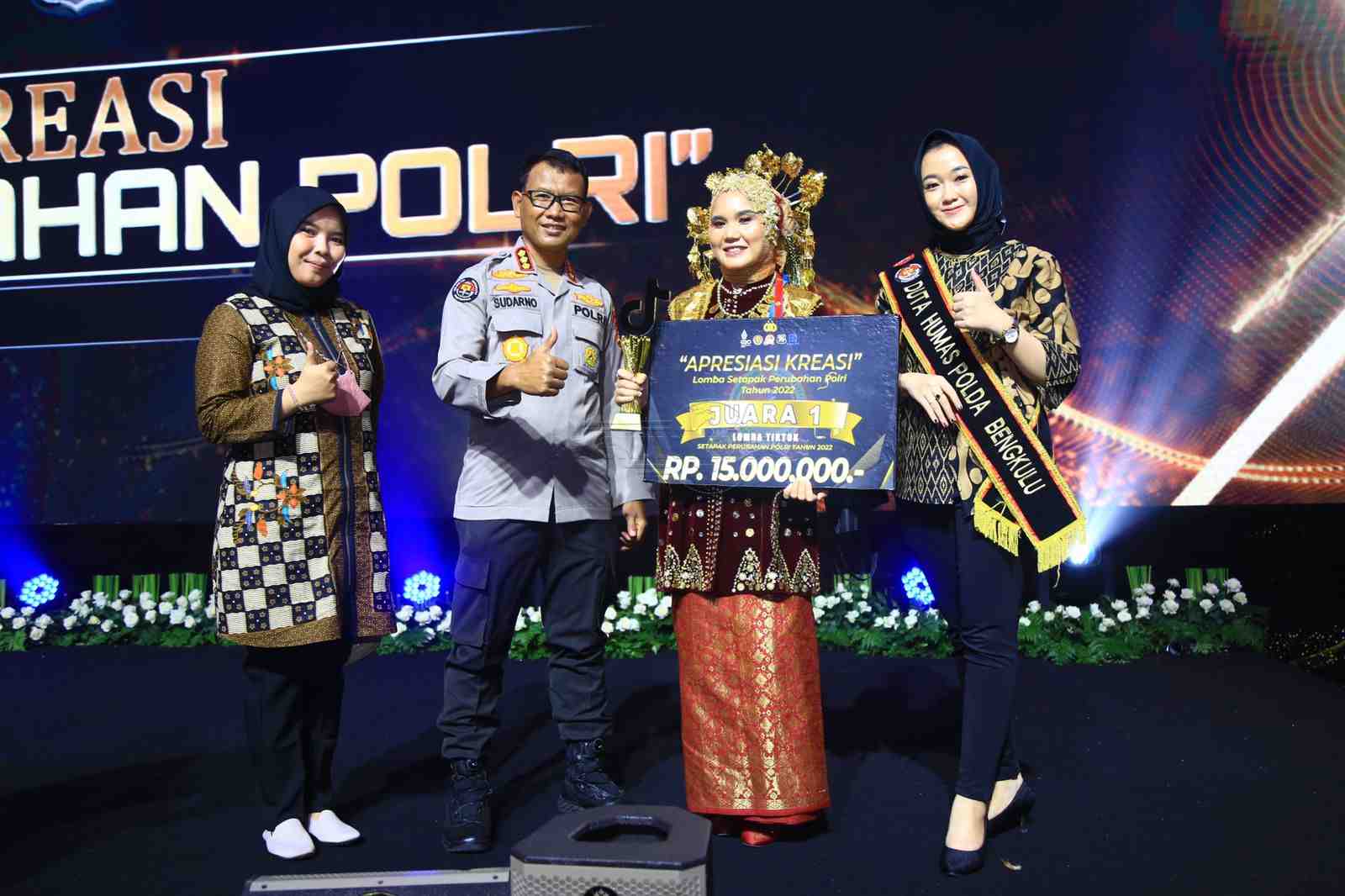 Polda Bengkulu Juara Satu Lomba Video Tiktok