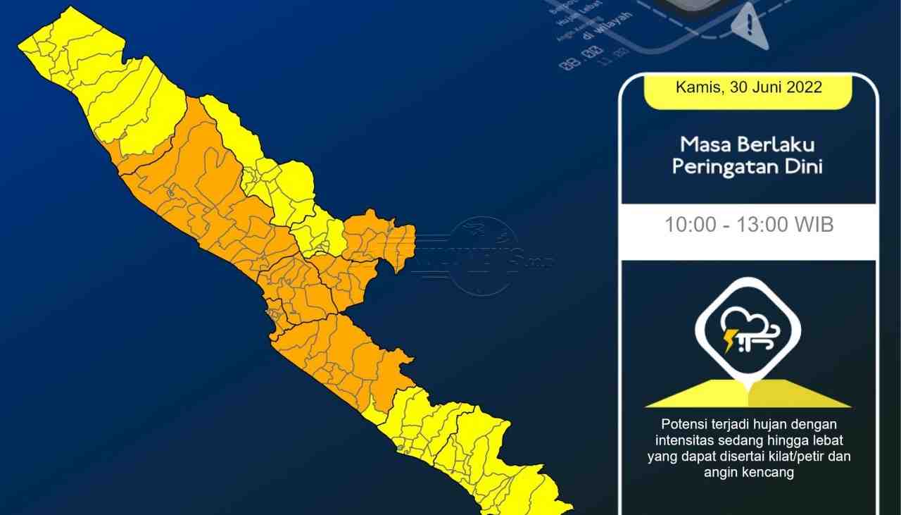 Hujan di Bengkulu Diprediksi Terjadi Hingga Besok