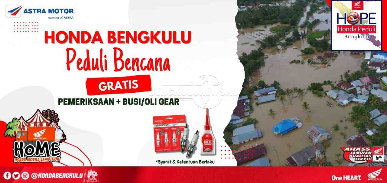 Astra Motor Bengkulu Layani Servis Gratis untuk Warga yang Terdampak Banjir