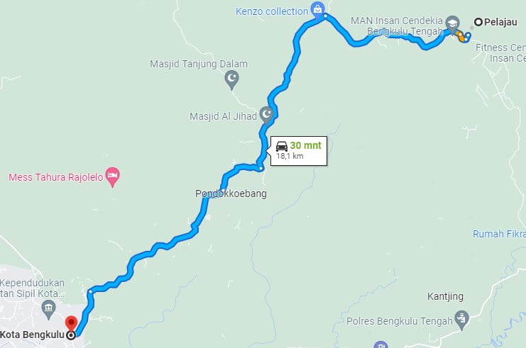 Jalan Lintas di Taba Terunjam Putus, Ini Jalur Alternatif untuk Menuju Bengkulu dan Sebaliknya