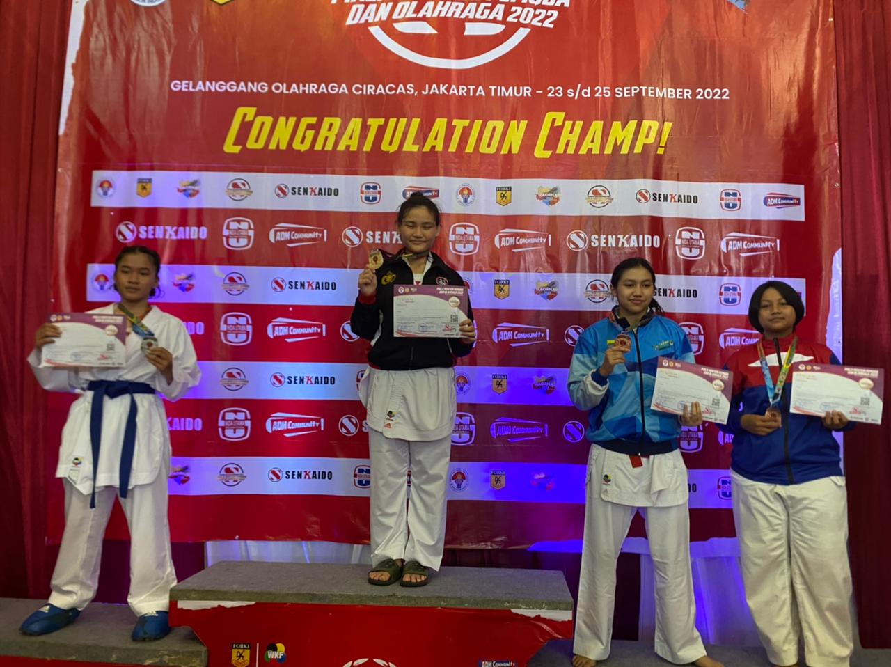 Karateka Bengkulu Raih 15 Medali di Kejurnas Piala Menpora 2022
