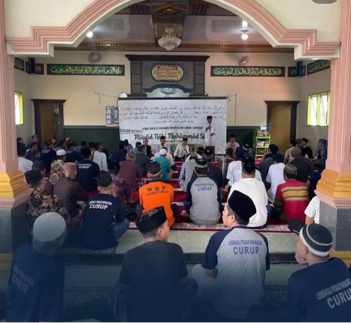 Ratusan Warga Binaan Lapas Kelas IIA Curup Ikuti Peringatan Maulid Nabi