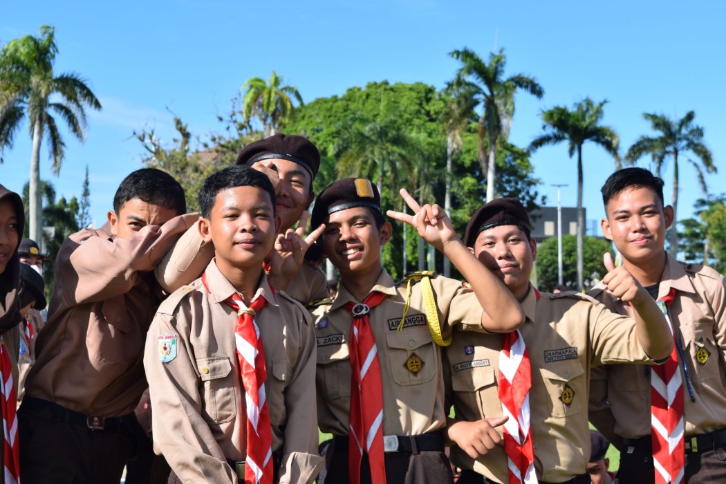 Peserta Kemah Bela Negara Nasional 2022 di Bengkulu. Foto, Cindy/BN