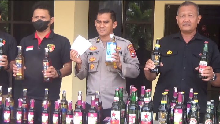 Ribuan Miras Hasil Operasi Pekat Nala Diamankan Polresta Bengkulu