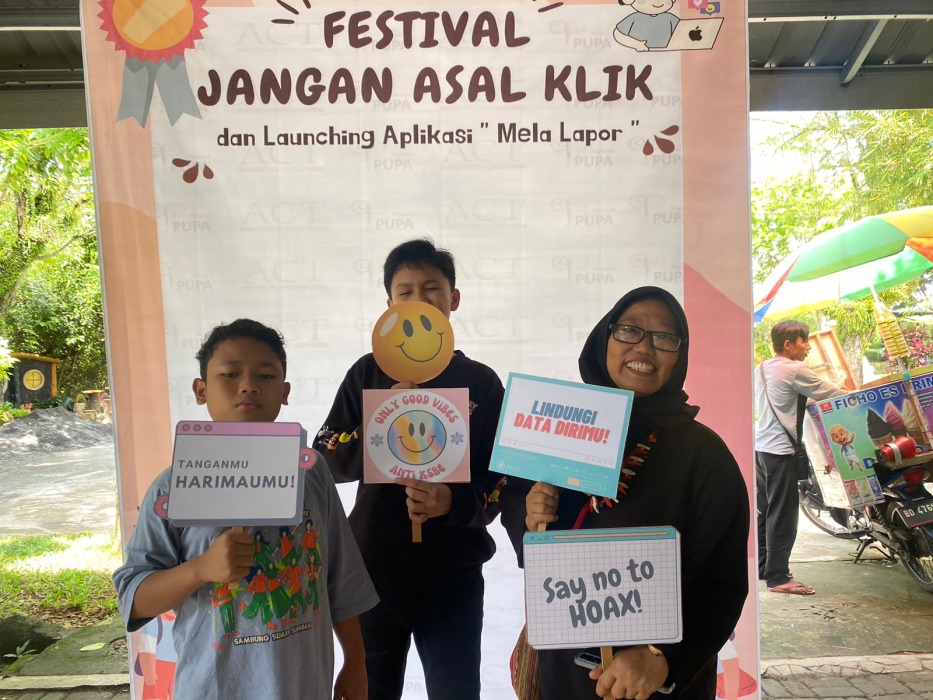 Festival 'Jangan Asal Klik' yang digelar Yayasan PUPPA, Sabtu (21/01/2023). Foto, Cindy/BN